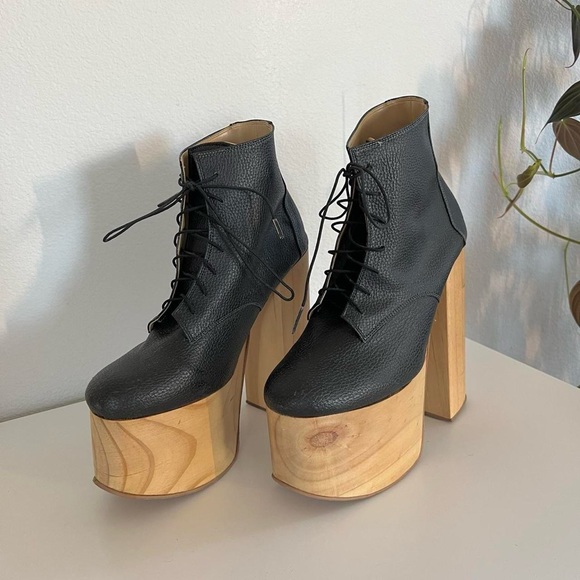 ❌SOLD❌Deandri Tequila Leather Platform Boots - Picture 2 of 8